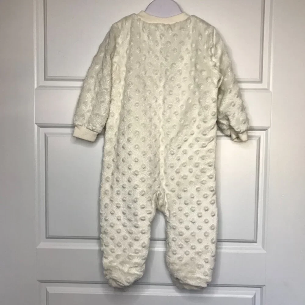 Kyle & Deena Embroidered Bear Face One Piece Footed Outfit Unisex‎ Baby 6-9M